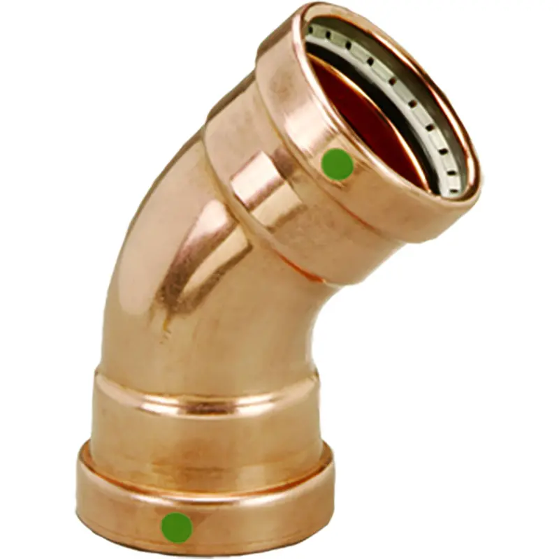 Viega Propress 2-1/2" - 45 Copper Elbow - Double Press Connection - Smart Connect Technology [20653] 1