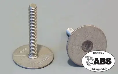 Weld Mount 1.00In Tall 1/4 X 2 St125-1420-16Ss Ss Stud 1.25In Base 10 Pack 1