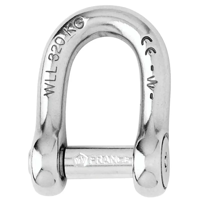 Wichard Self-Locking Allen Head Pin D Shackle - 10Mm Diameter - 13/32" [1305W] 1