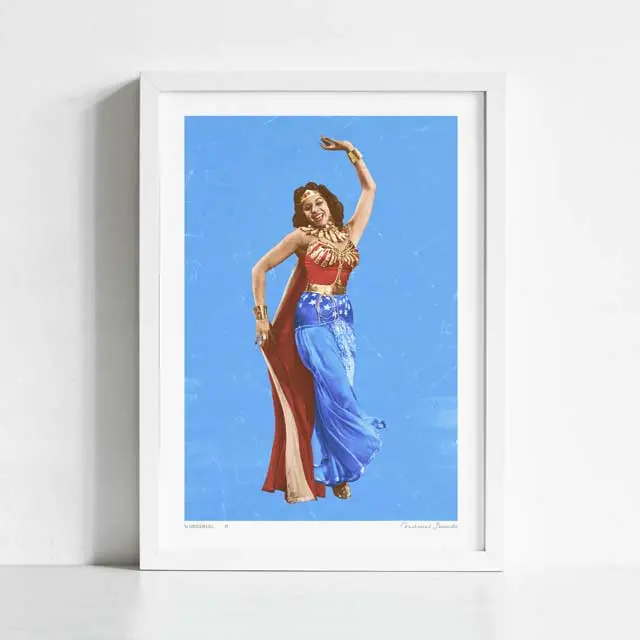 'Wonderful' Art Print By Vertigo Artography | Surreal Egyptian Belly Dancer Golden Age Vintage Dance Feminine Power Wall Art 2