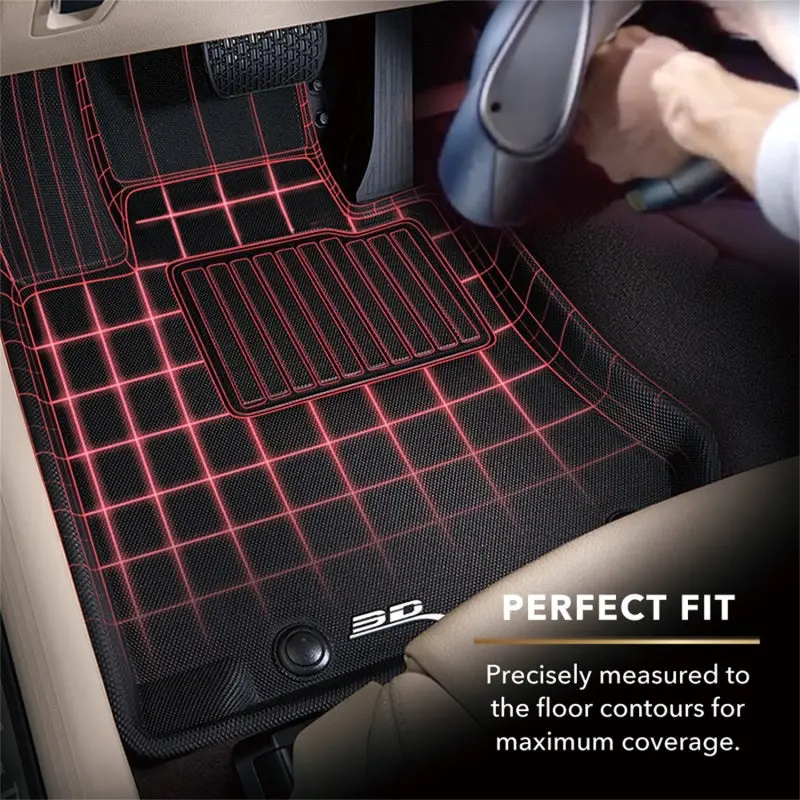 3D Maxpider Black All-Weather Floor Mat For 2012–2017 Hyundai Veloster (First Row) 2