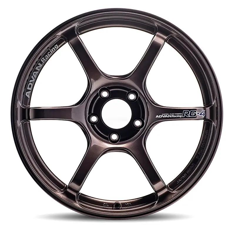 Advan Rg-4 18X7 +41 4-100 Racing Copper Bronze Wheel 1
