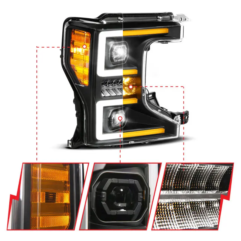 Anzo Z-Series Full Led Projector Headlight – Passenger Side Only (2020–2022 Ford Super Duty) 1