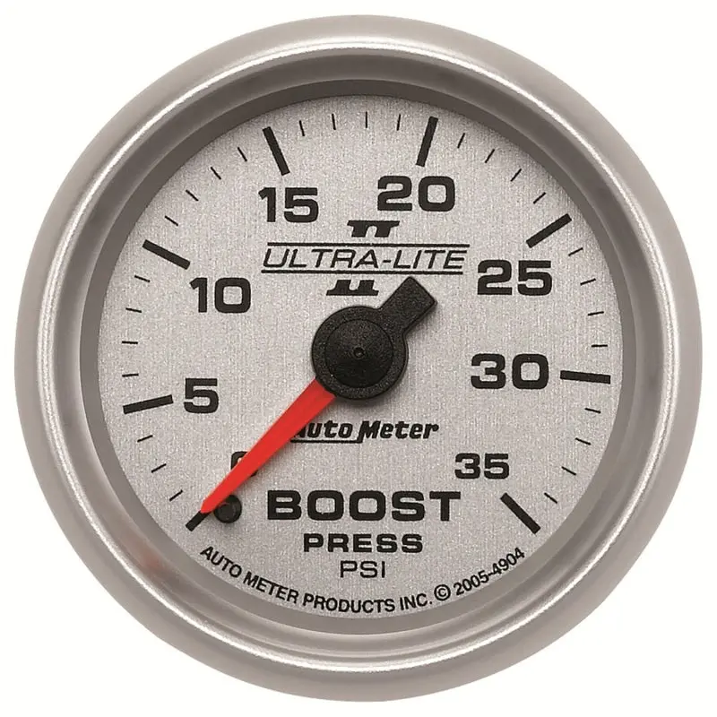 Autometer Ultra-Lite Mechanical Boost Gauge – 2-1/16″ Dial, 0–35 Psi Range 1