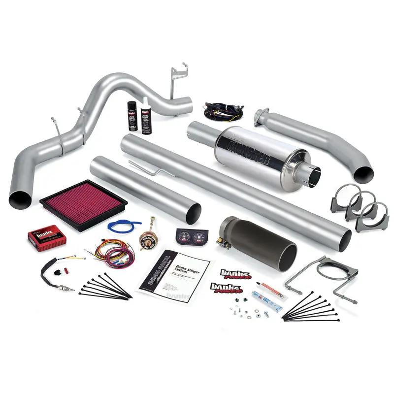 Banks Power Stinger Exhaust System With Black Tip For 2001 Dodge Ram 245Hp 5.9L Extended Cab 1