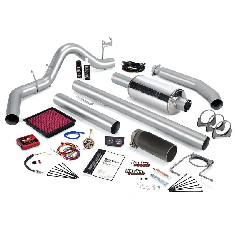 Banks Power Stinger Exhaust System With Black Tip For 2001 Dodge Ram 245Hp 5.9L Extended Cab 2