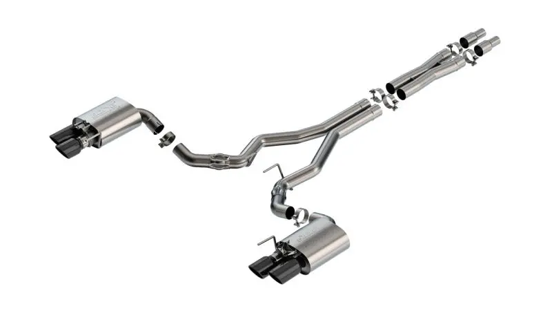 Borla Atak Cat-Back Exhaust System For 2024 Ford Mustang Gt 5.0L V8 – Active Exhaust, Black Chrome Finish 1