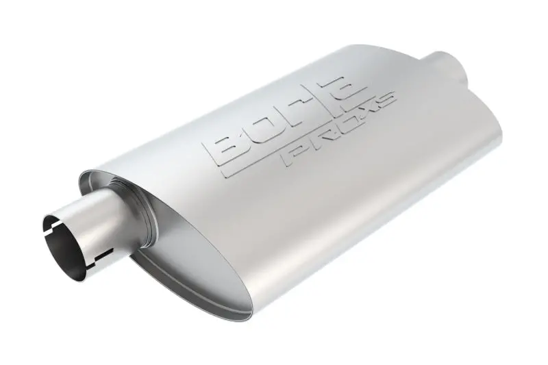 Borla Pro-Xs Oval Muffler – 2.25" Inlet, 19"L × 4"W × 9.5"H, Center/Offset Notched Configuration 2