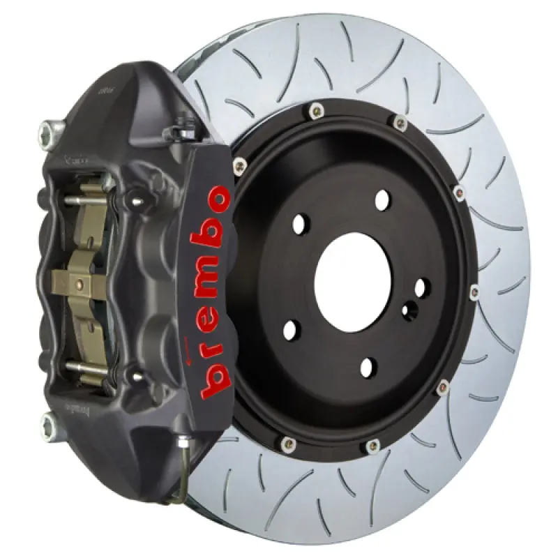 Brembo 08-09 Clk63 Amg Black Series Rr Gts Bbk 4 Pist Cast 345X28 2Pc Rotor Slotted Type3-Black Ha 1