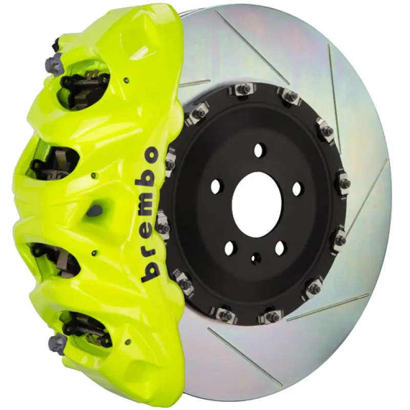 Brembo Gt Big Brake Kit For 2019+ Audi A6 & A7 — Front 6-Piston Calipers With 405X34Mm Two-Piece Slotted Rotors (Fluorescent Yellow) 1