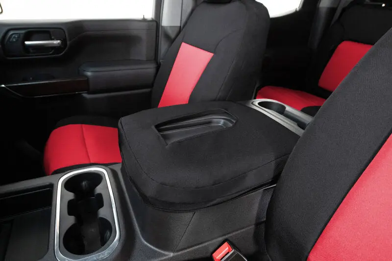 Covercraft Endura Precisionfit Front Seat Covers For 2021–2024 Ford Expedition – Red/Black 1