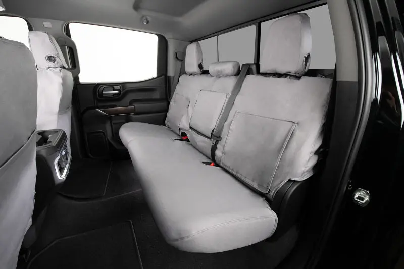 Covercraft Seatsaver Custom-Fit Front Row Seat Covers For 2006–2008 Nissan Titan – Polycotton Blend, Grey 1