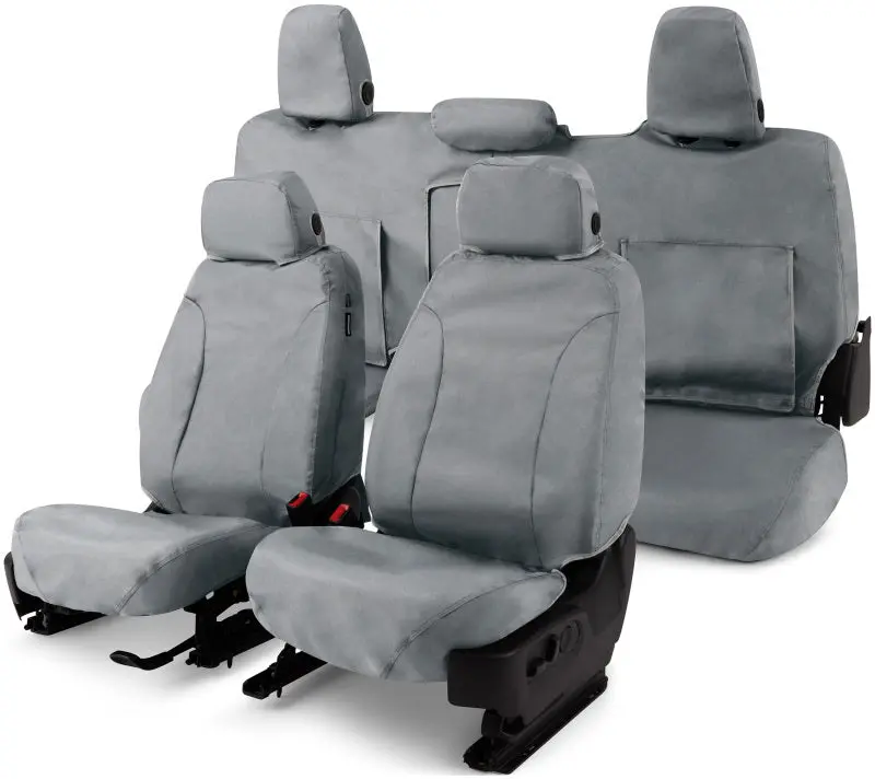 Covercraft Waterproof Polyester Seat Covers For Second Row Of 2014–2018 Chevrolet Silverado – Grey 1