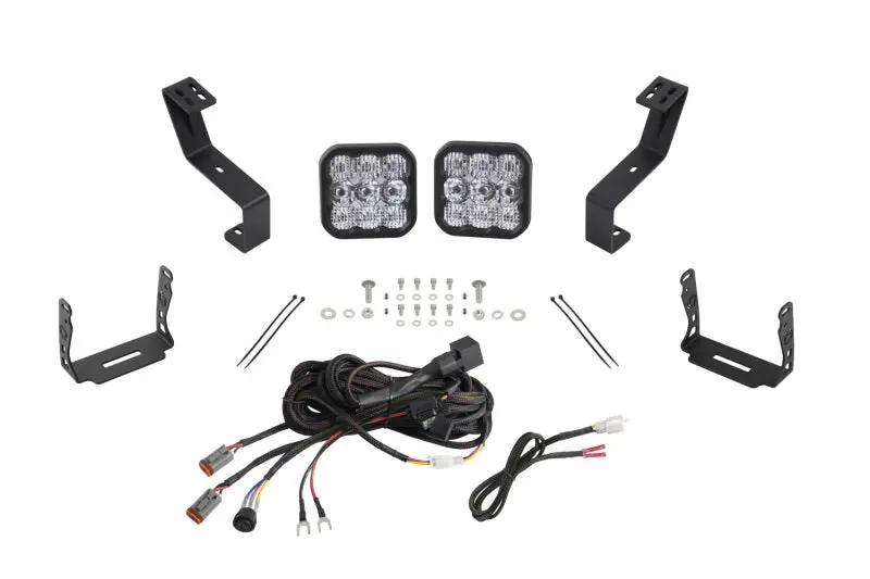 Diode Dynamics Ss5 Led Bumper Light Kit – White Combo For 2019–2024 Ram Sport Trucks 1