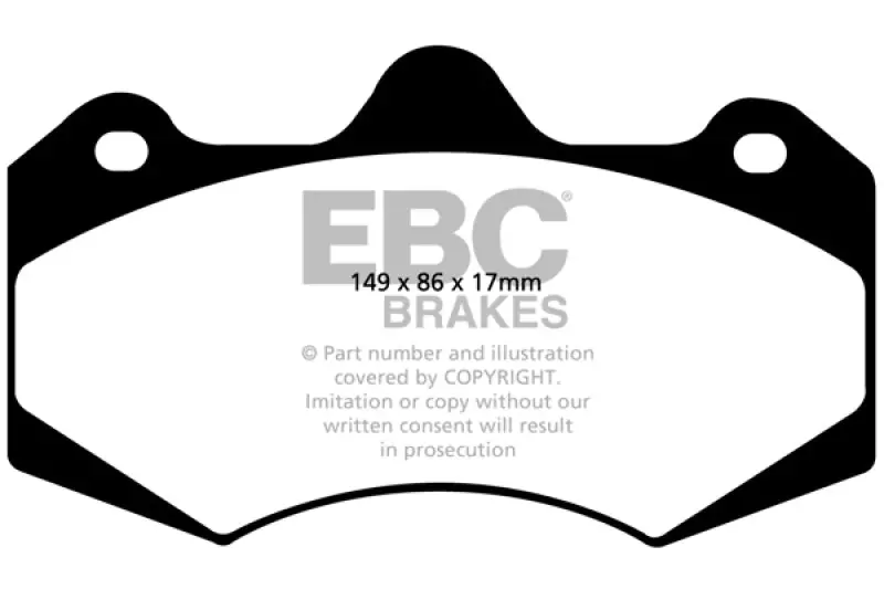 Ebc Bluestuff Front Brake Pads For 2001–2004 Aston Martin Vanquish 5.9L (Ap Racing Caliper Compatible) 1