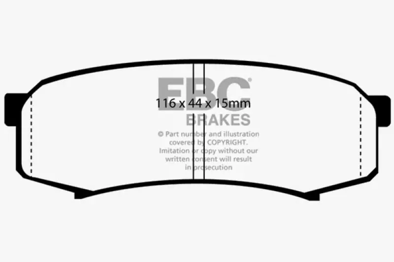 Ebc Extra Duty Rear Brake Pads For 2010+ Lexus Gx460 – 4.6L V8 Optimized Friction Compound 1