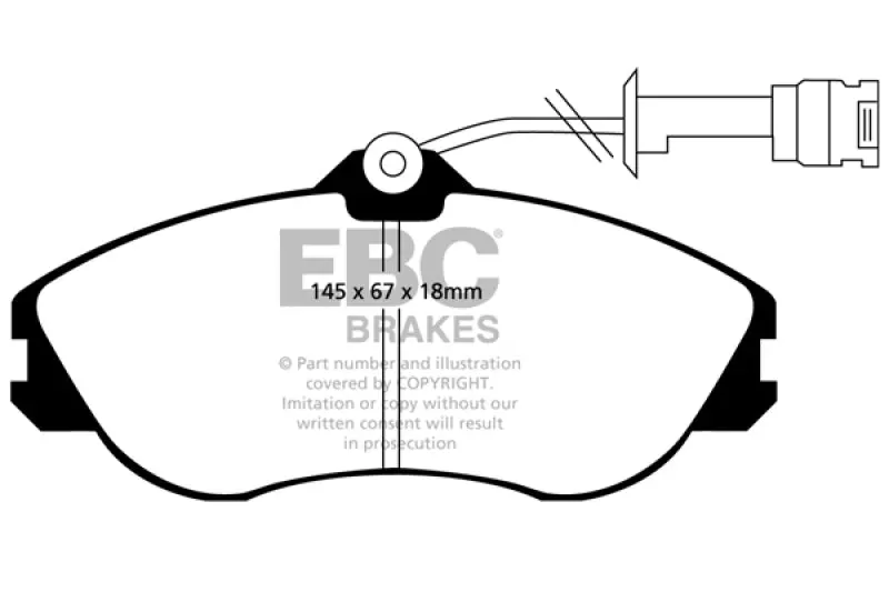 Ebc Ultimax2 Front Brake Pads For 1992–1995 Audi 90 (2.8L) 1