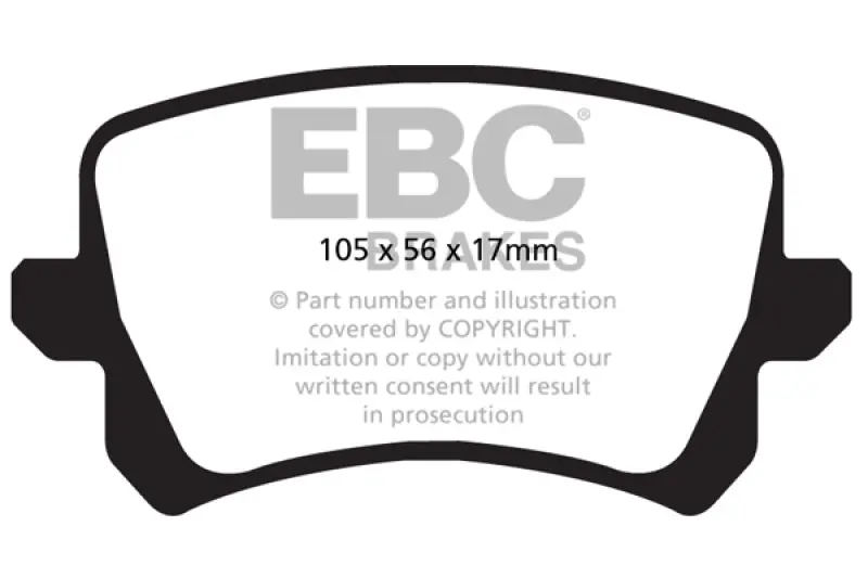 Ebc Ultimax2 Rear Brake Pads For 2015+ Audi Q3 With 2.0L Turbo Engine 1