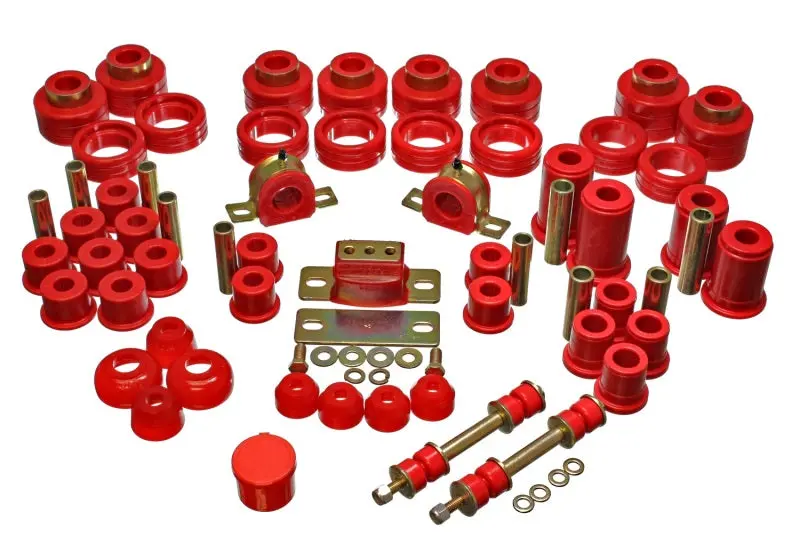 Energy Suspension Hyper-Flex Master Bushing Kit – Red Polyurethane Replacement Set For 1988–1998 Chevy/Gmc 1/2-, 3/4-, And 1-Ton 2Wd Trucks 1