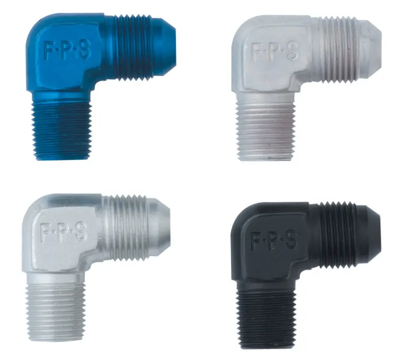 Fragola -4An To 1/8 Npt 90-Degree Black Adapter Fitting 1
