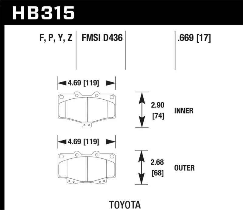 Hawk Ceramic Street Performance Brake Pads – Quiet, Low-Dust Replacement 1