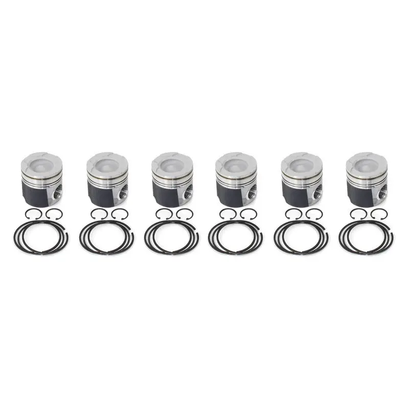 Industrial Injection Mahle Coated Piston Kit For 1994–1998 Dodge 12V Cummins – .040 Oversize, Fly-Cut, Champion Spec 1