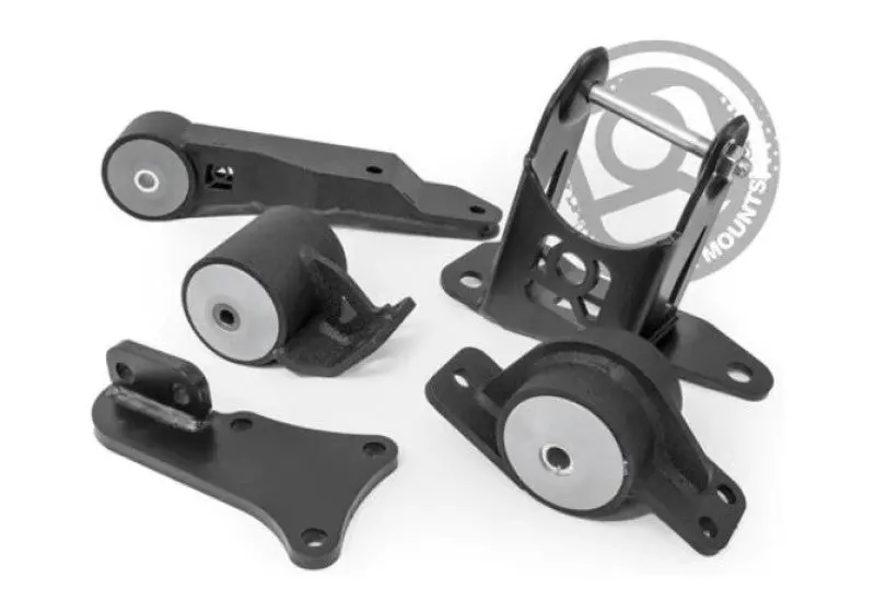 K-Series Engine Mount Kit For 2000–2007 Honda Insight – Black Steel With 85A Bushings (K24/K20) 1