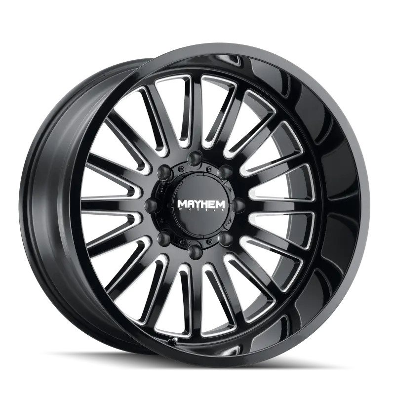 Mayhem Utopia Forged Aluminum Wheel: 20X9", 5X127Mm, 0Mm Offset, 71.5Mm Hub Bore – Black W/ Milled Spokes 1
