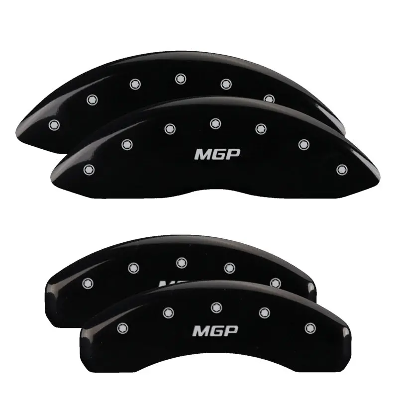 Mgp 4 Caliper Covers Engraved Front & Rear No Bolts/St Black Finish Silver Char 2017 Ford Fusion 1