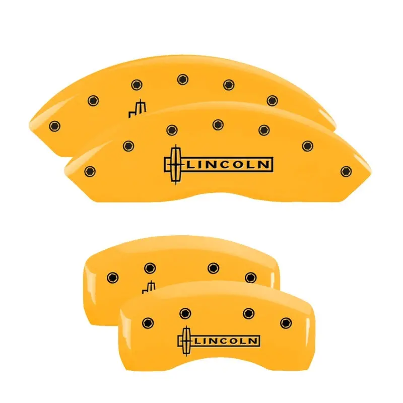 Mgp Engraved 4-Piston Caliper Covers – Yellow Finish With Black Char For 2004 Cadillac Escalade Ext 1