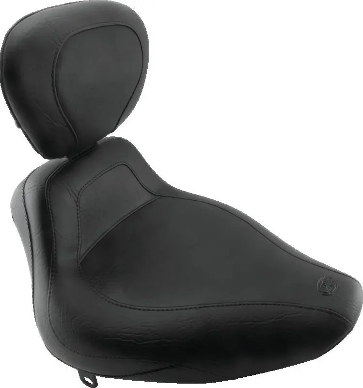 Mustang Harley-Davidson Style Solo Seat For 1984–2006 Harley Touring Models – Black With Driver Backrest 1