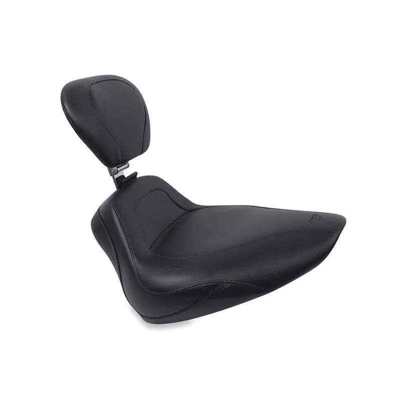 Mustang Harley-Davidson Style Solo Seat For 1984–2006 Harley Touring Models – Black With Driver Backrest 2