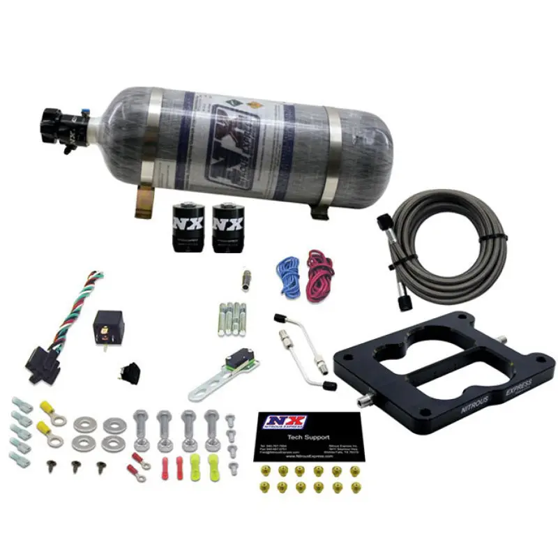 Nitrous Express Q-Jet/Holley Spread-Bore Nitrous System – 50–300 Hp With Composite Bottle 1