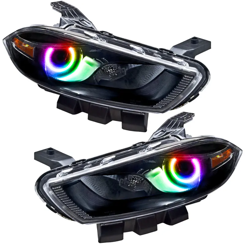 Oracle Lighting Colorshift Halogen Headlamp Assembly For 2013–2016 Dodge Dart – Smd Black Housing (Controller Not Included) 1