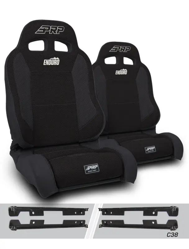 Prp Endurotrek Reclining Suspension Seat Kit – Black, Pair For Jeep Wrangler Jk/Jku 1