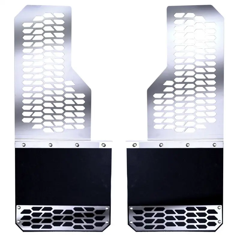 Putco 15-19 Chevy Silv/Sierra Hd Dually (Rear) - Set Of 2 Mud Skins - Polished Ss W/ Hex Shield 1