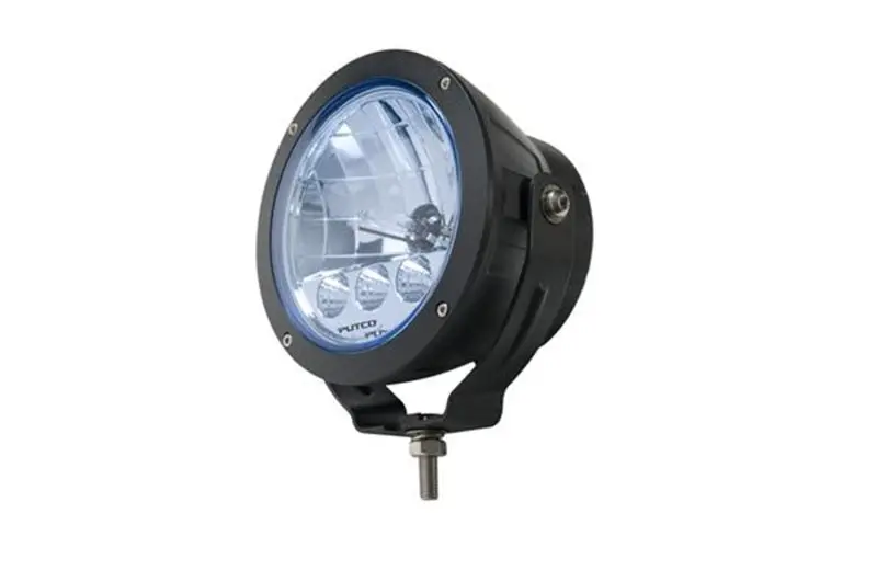 Putco Hid Off-Road Lamp With Triple Led Daytime Running Lights – 6-Inch Black Housing & Blue-Tinted Lens 1