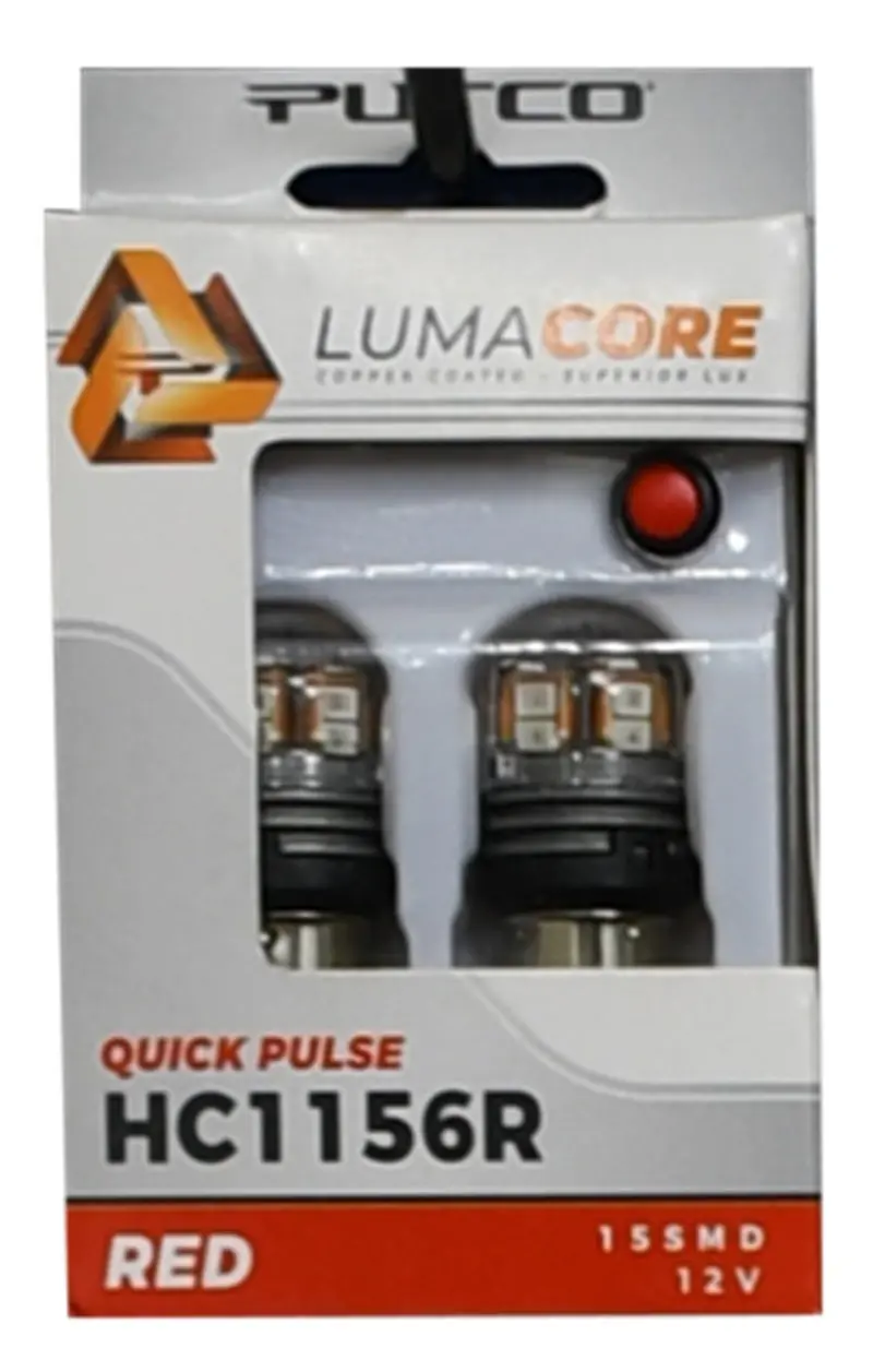 Putco Lumacore Led Bulbs – 1156 Red Strobe/Turn/Stop Configuration (3-Function X2 Pack) 1