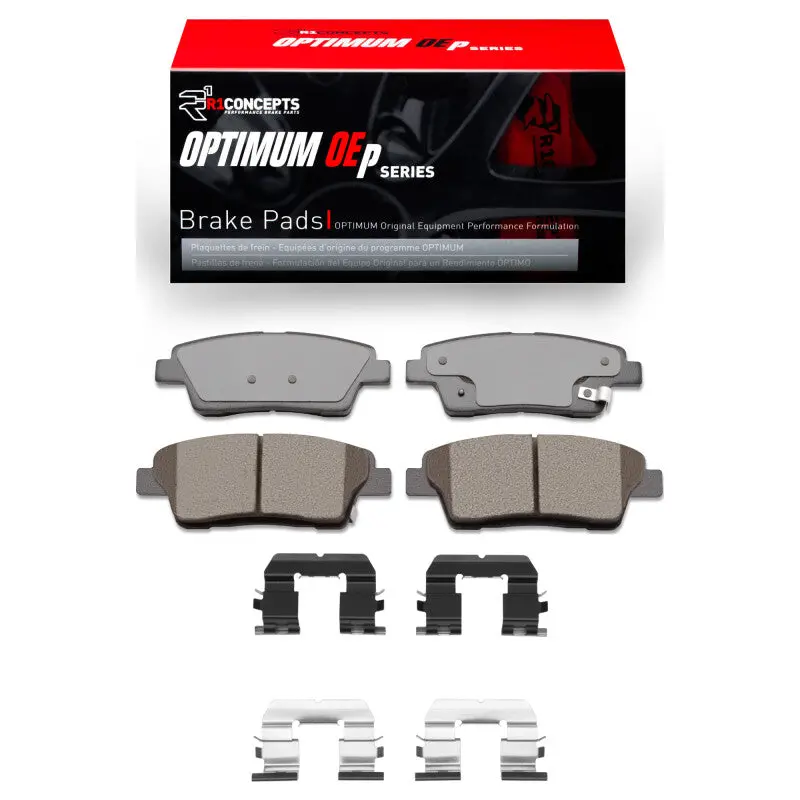 R1 Optimum Oe Replacement Brake Pad & Hardware Kit For 2010–2017 Genesis G80 – Rear Axle 1