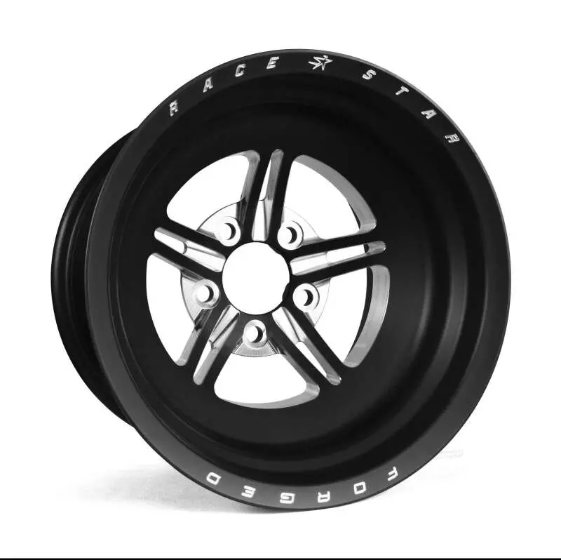 Race Star 63 Pro Forged 15X10 Black Anodized/Machined Wheel – 5X4.5 Bolt Pattern, 3-Inch Backspace 1