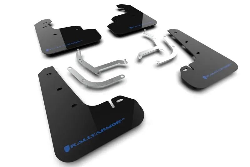 Rally Armor Ur Mud Flaps – Black, Custom Fit For 2024 Subaru Impreza, Light Blue Logo 1