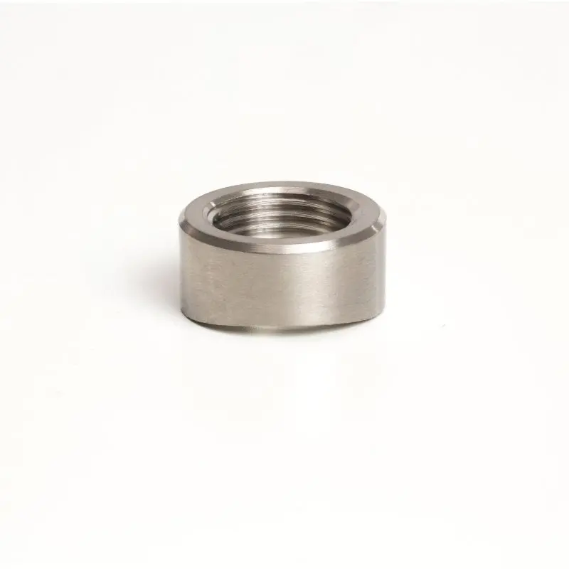 Ticon Industries Titanium O2 Sensor Bung – M18X1.5 Thread, 2.75In To 5In Tubing Adapter (Coped End) 1
