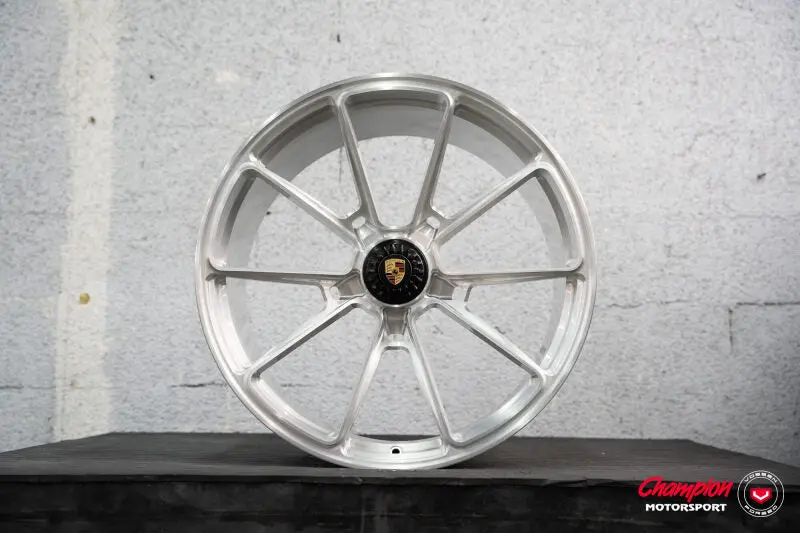 Vossen X Champion Rs92 Forged Rear Wheel – 21X12", Et45, Brushed Gloss Clear Finish, Centerlock Compatible (Porsche 992 Gt3) 1