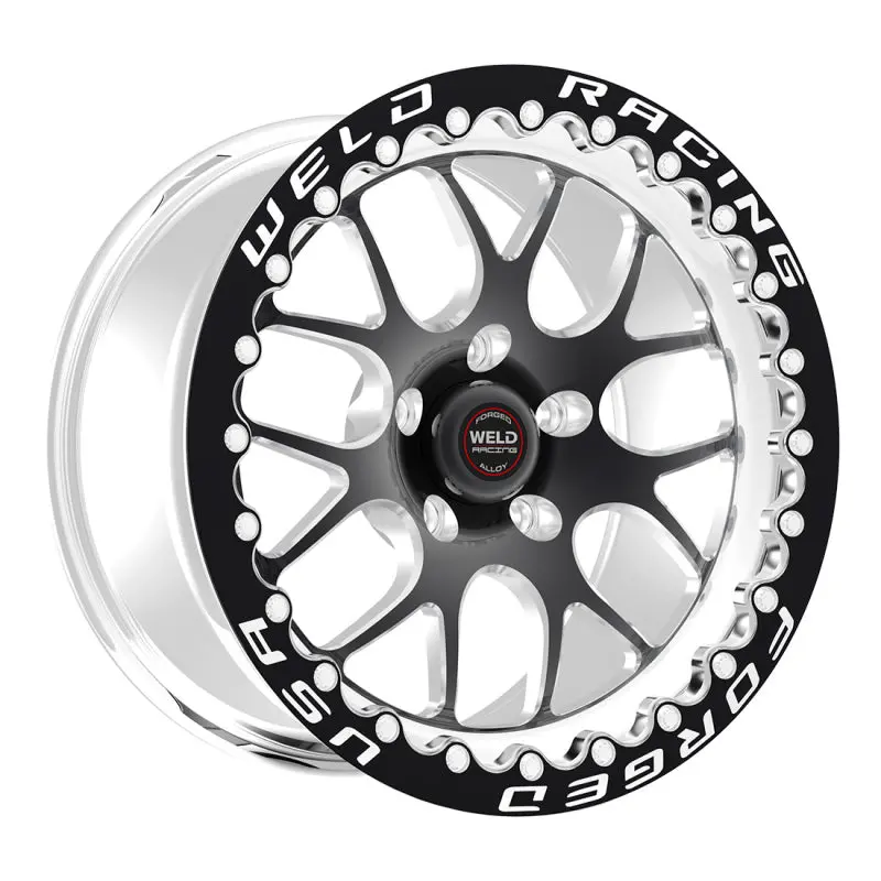 Weld S77 17X11 Black Beadlock Wheel – 5X115Mm Bolt Pattern, 5.8In Backspace, Medium Pad Finish 1