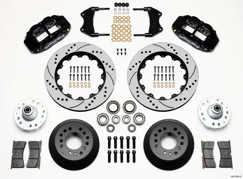 Wilwood Narrow Superlite 6R Front Hub Assembly – 14-Inch Drilled, Wwe Prospindle, With Drilled Rotors 1