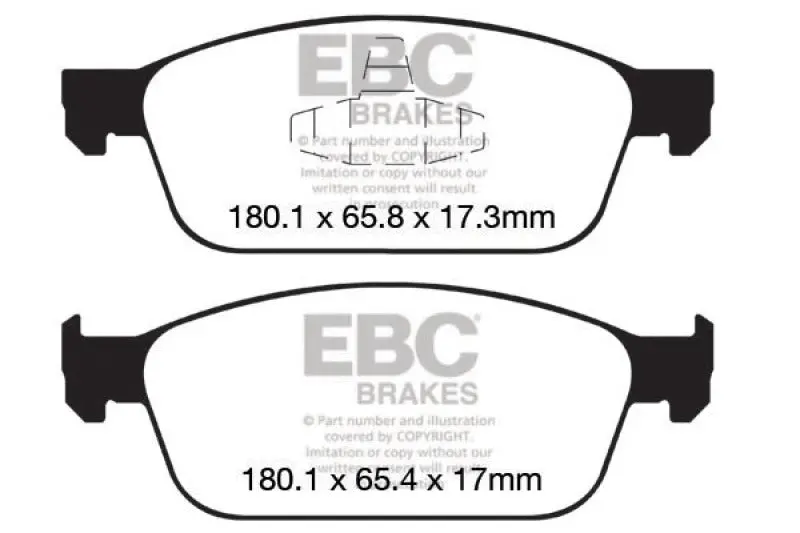 Ebc 12+ Ford Focus 2.0 Turbo St Ultimax2 Front Brake Pads 1